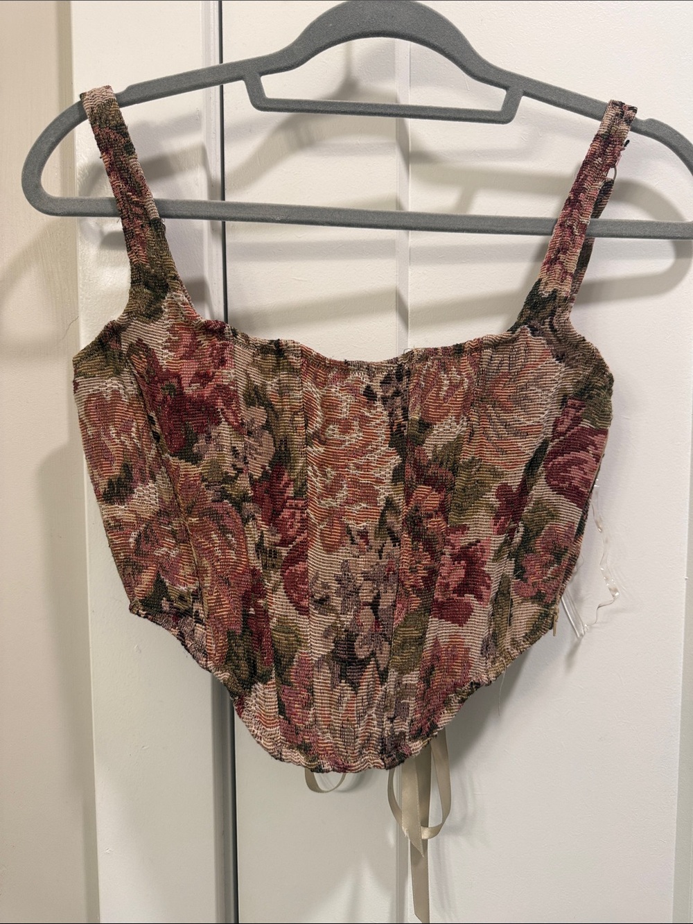 Windsor Rose Multi Floral Corset Crop Top - Picture 2 of 8